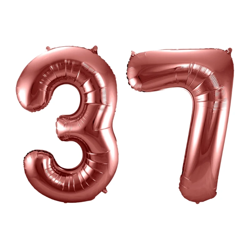 Folieballon 37 jaar brons 86cm