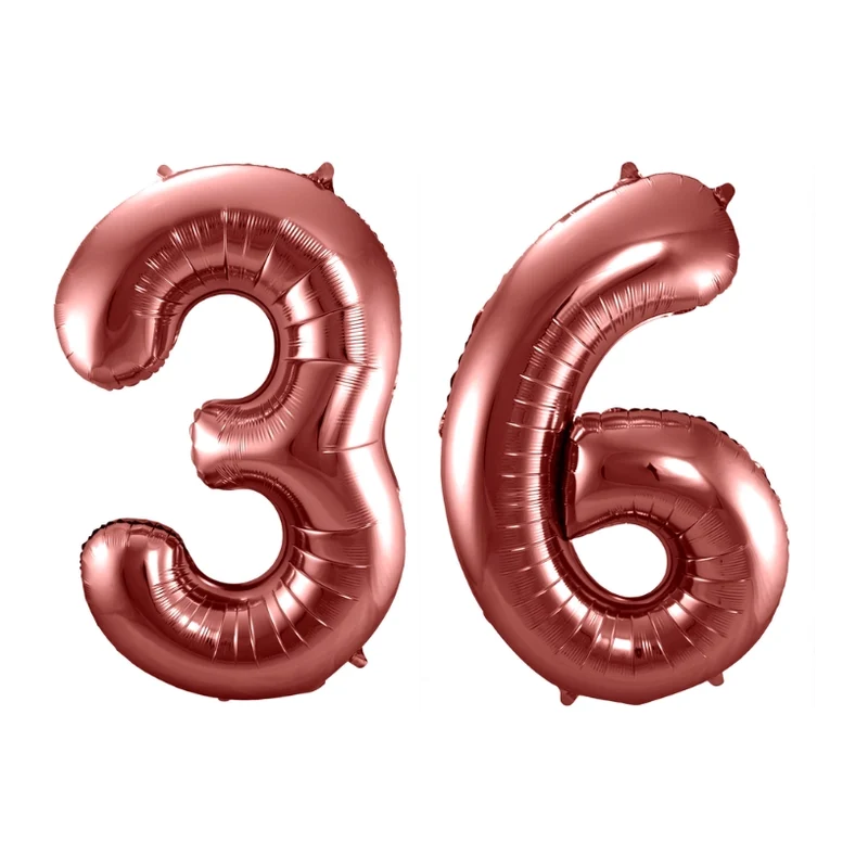 Folieballon 36 jaar brons 86cm