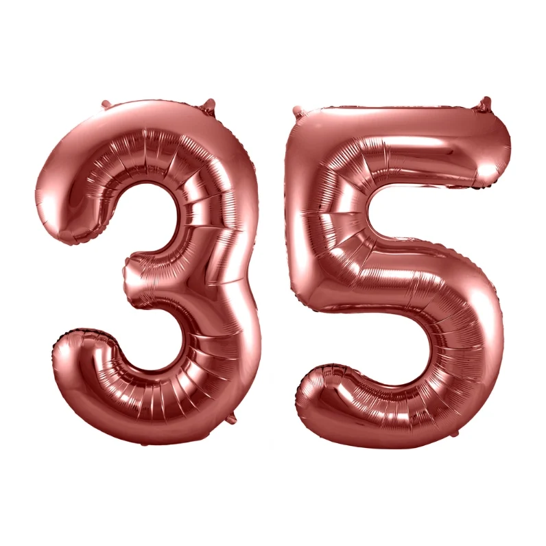 Folieballon 35 jaar brons 86cm