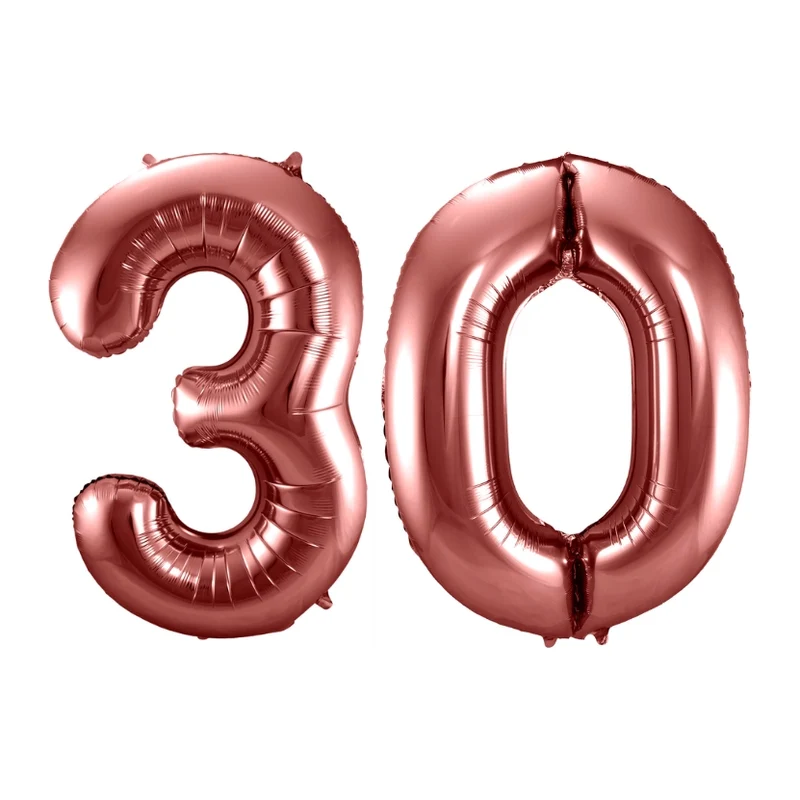 Folieballon 30 jaar brons 86cm