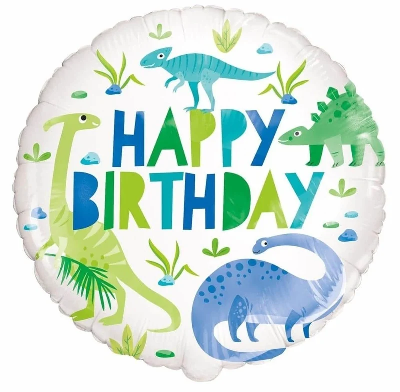 Dinosaurus Helium Ballon Blauw/Groen Unique