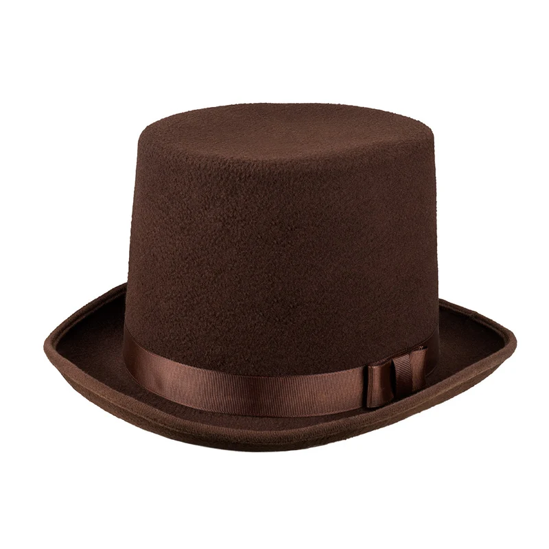 Hoge hoed bruin luxe