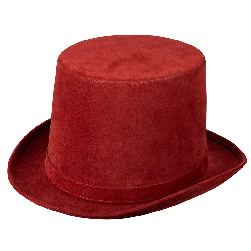 Hoge hoed rood deluxe bordeaux