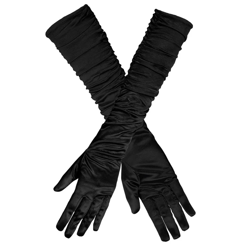 Zwarte handschoenen elleboog Hollywood