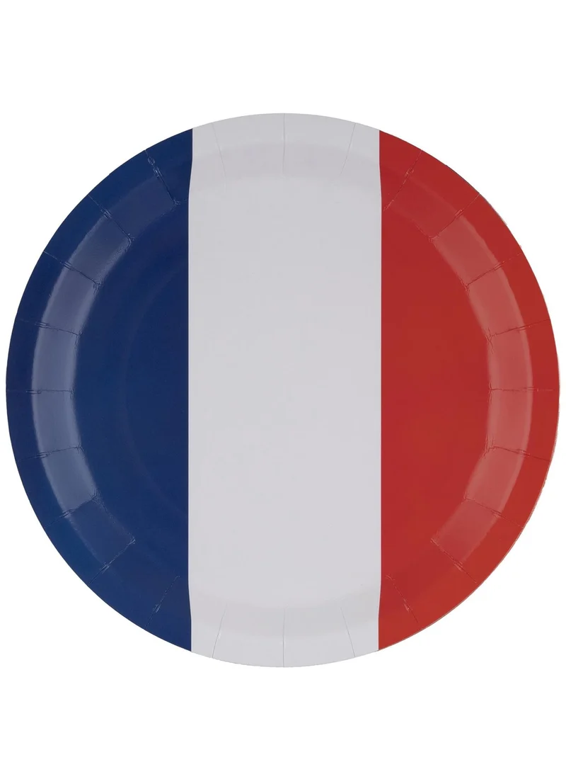 Bordjes Rood Wit Blauw Gestreept (8st)