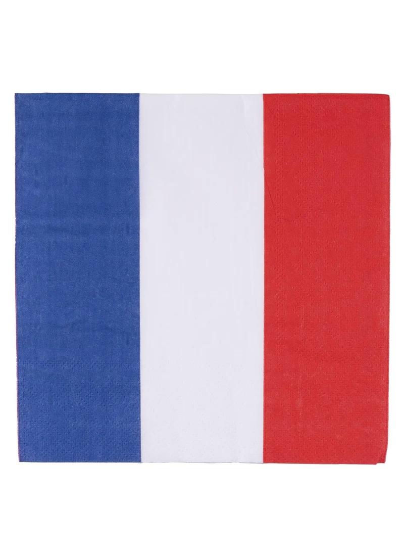 Servetten Rood Wit Blauw gestreept (20st)