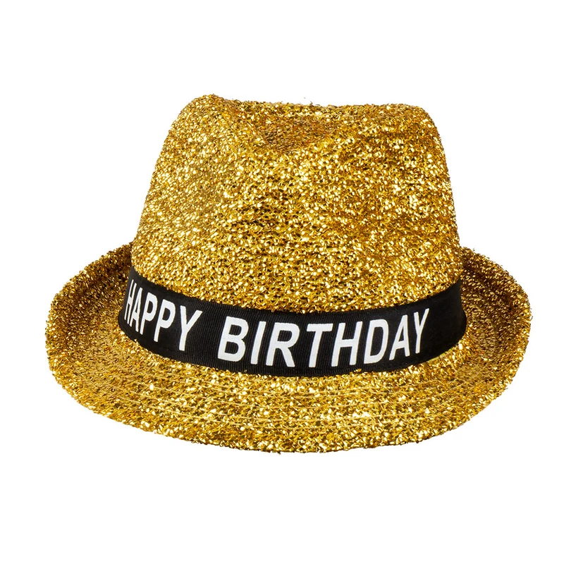 Hoed Sparkling 'Happy Birthday'