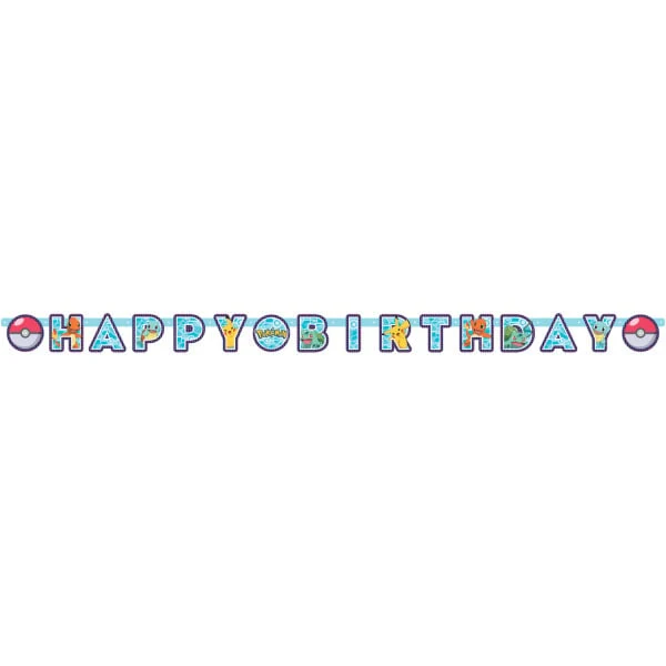 Letter Banner Happy Birthday Pokemon