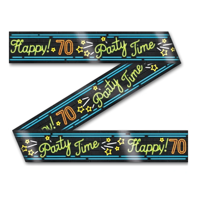 Afzetlint - 70 jaar - Neon