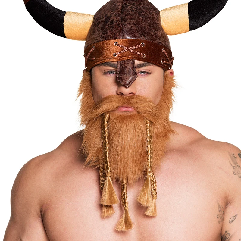Baard Viking met vlechten