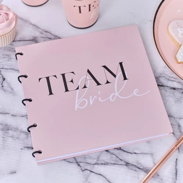 Gastenboek 'Team Bride' Roze