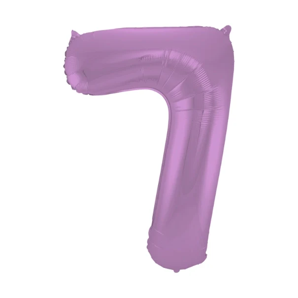 Folieballon 7 jaar metallic paars 86cm