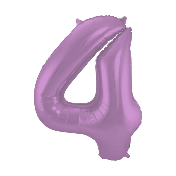 Folieballon 4 jaar metallic paars 86cm