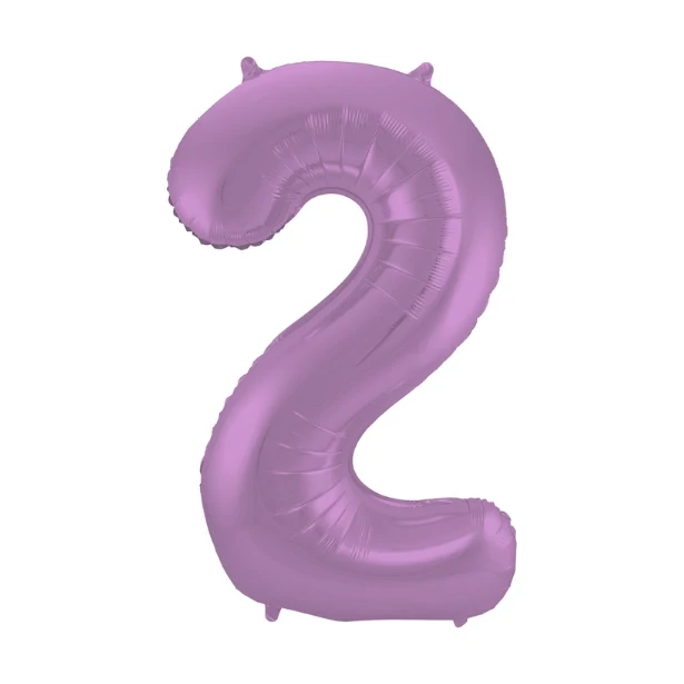 Folieballon 2 jaar metallic paars 86cm