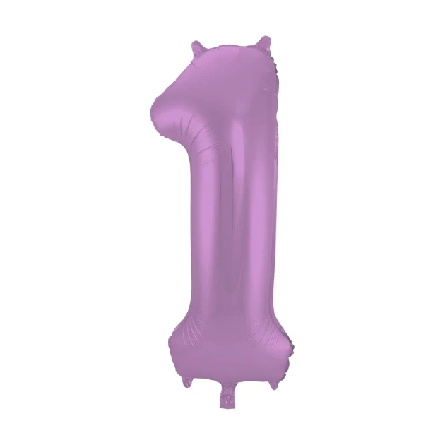 Folieballon 1 jaar metallic paars 86cm