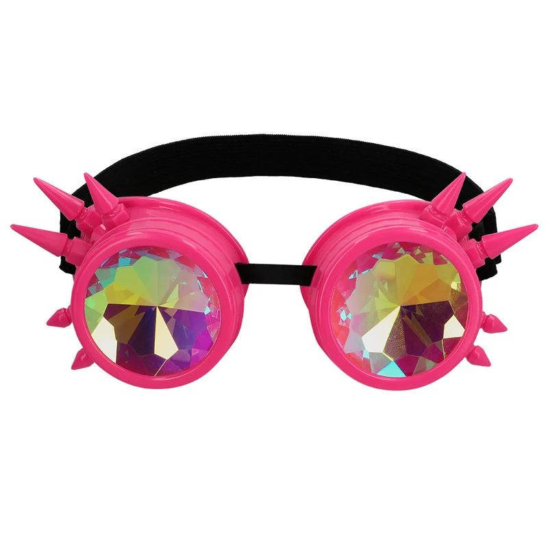 Steampunk bril Festival neonroze