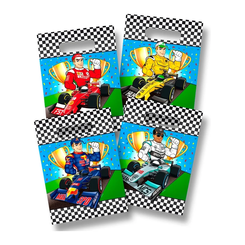 Formule 1 Uitdeelzakjes - 8 stuks - 16x23cm