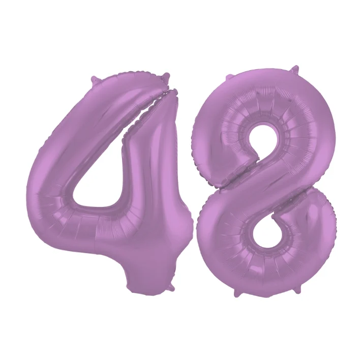 Folieballon 48 jaar metallic paars 86cm