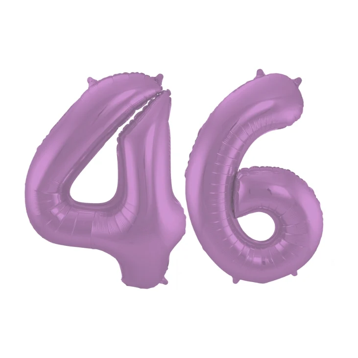 Folieballon 46 jaar metallic paars 86cm