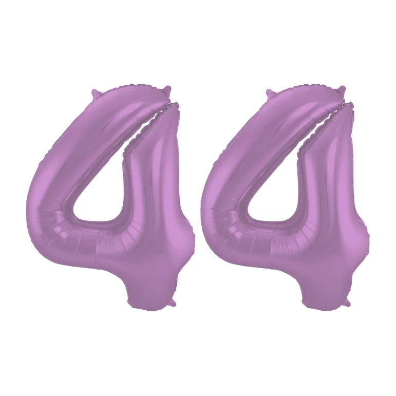 Folieballon 44 jaar metallic paars 86cm