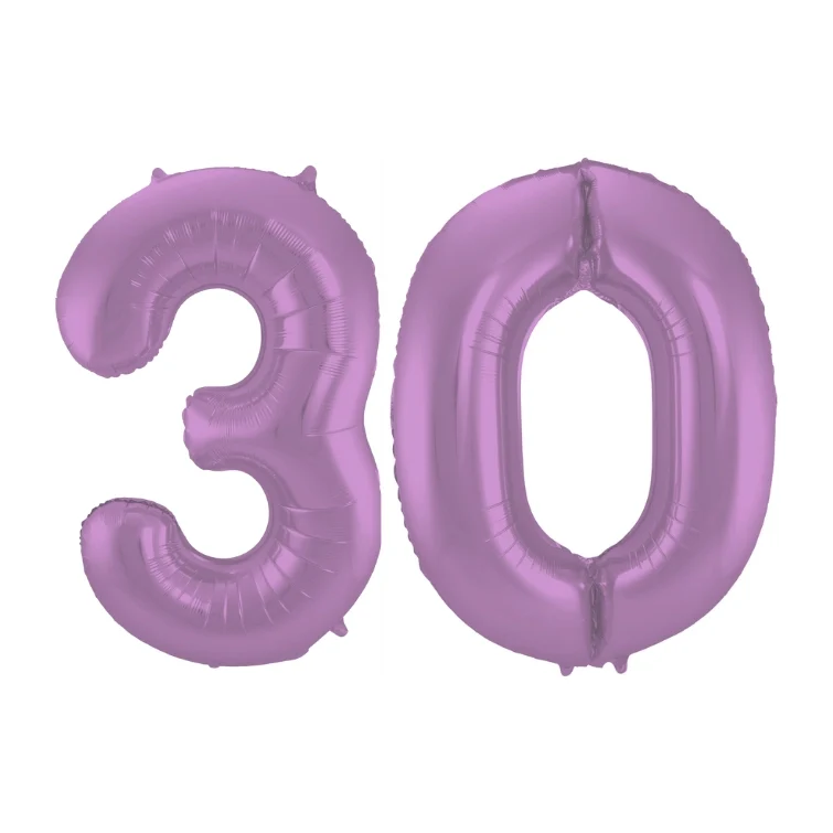 Folieballon 30 jaar metallic paars 86cm