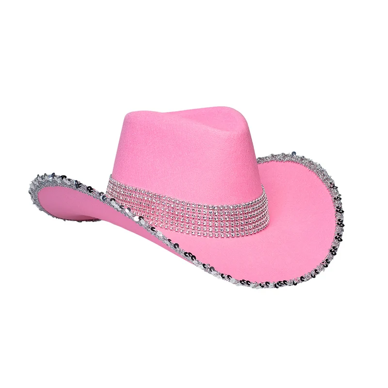 Roze cowboyhoed met glitters
