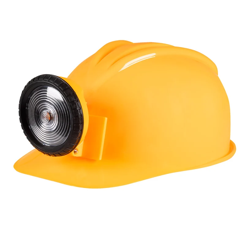 Helm bouwvakker mijnwerker met licht