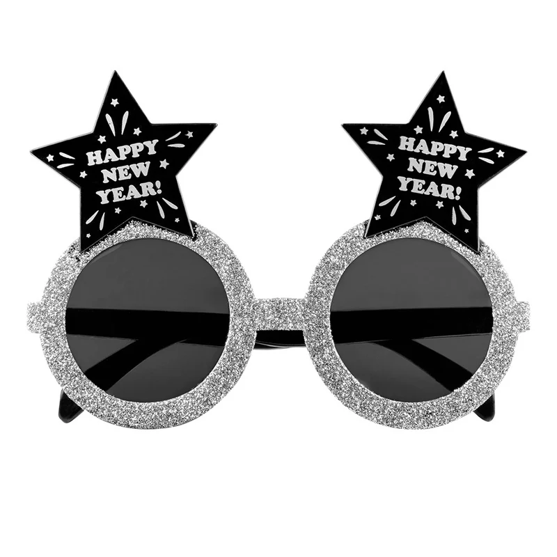 Bril 'Happy New Year!' zilver