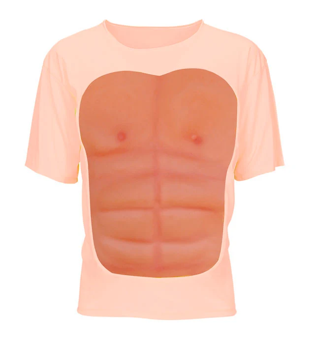 Gespierd shirt six pack heren