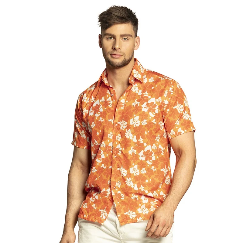 Tropische Hawaii Blouse Oranje
