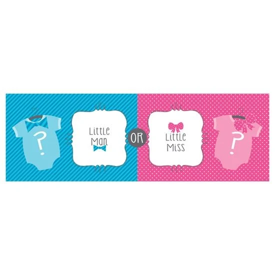 Banner Gender Reveal Little Man Or Miss
