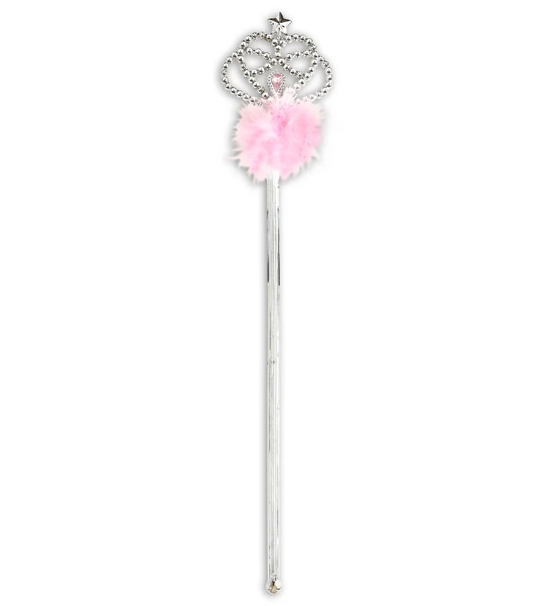 Feeënstaf zilver met marabou