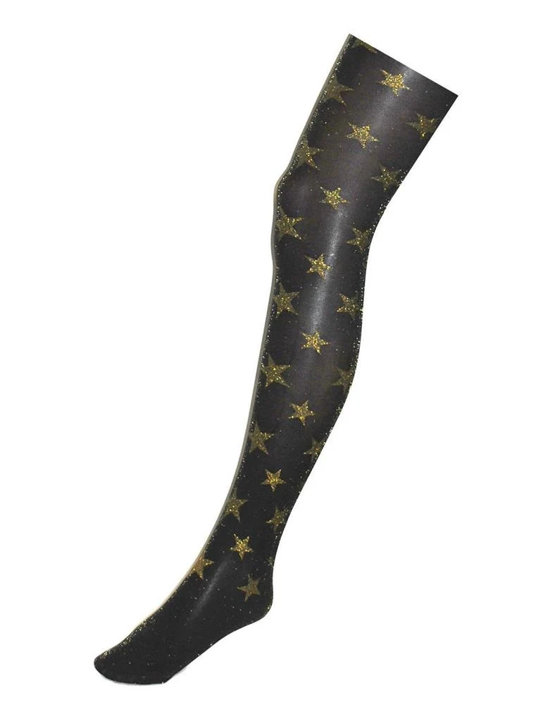 Zwarte panty met gouden glitter sterren