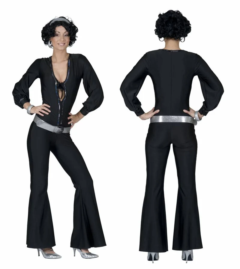 Sexy Disco Jumpsuit zwart