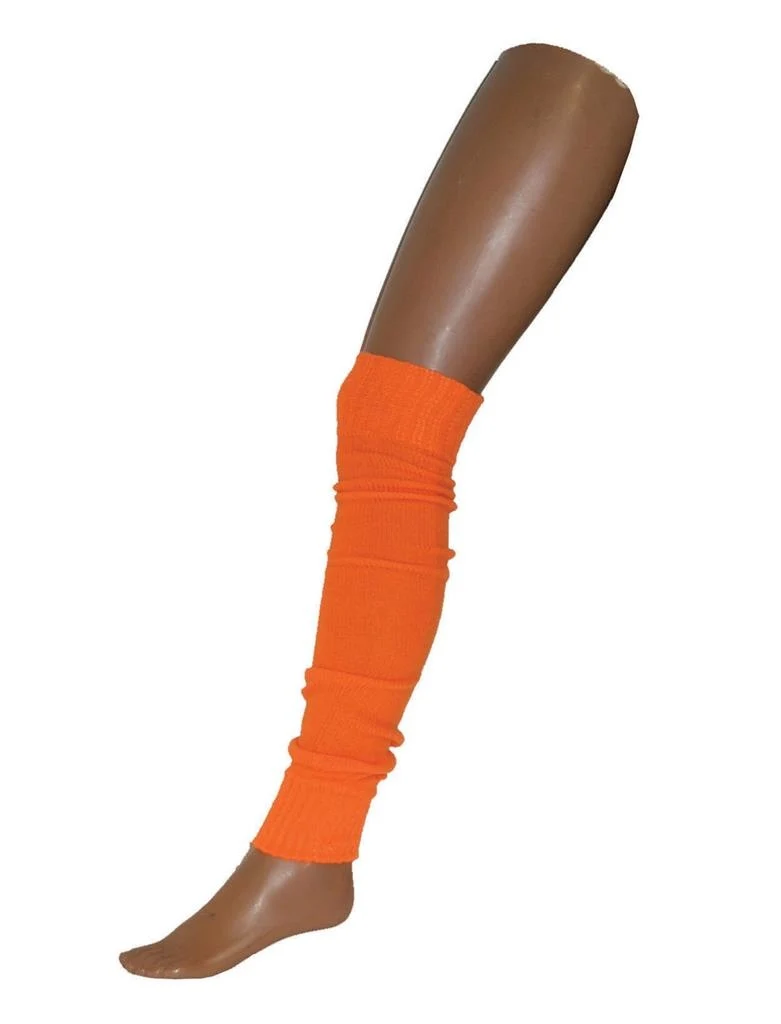 Neon oranje beenwarmers 70cm