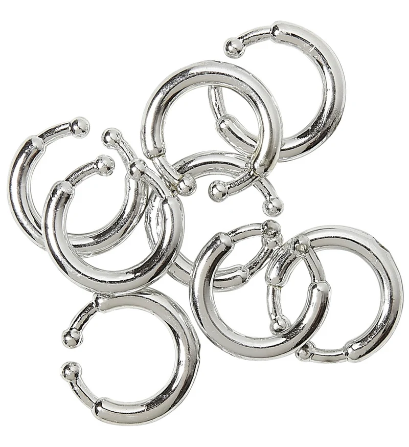 Nep piercing clip in zilver