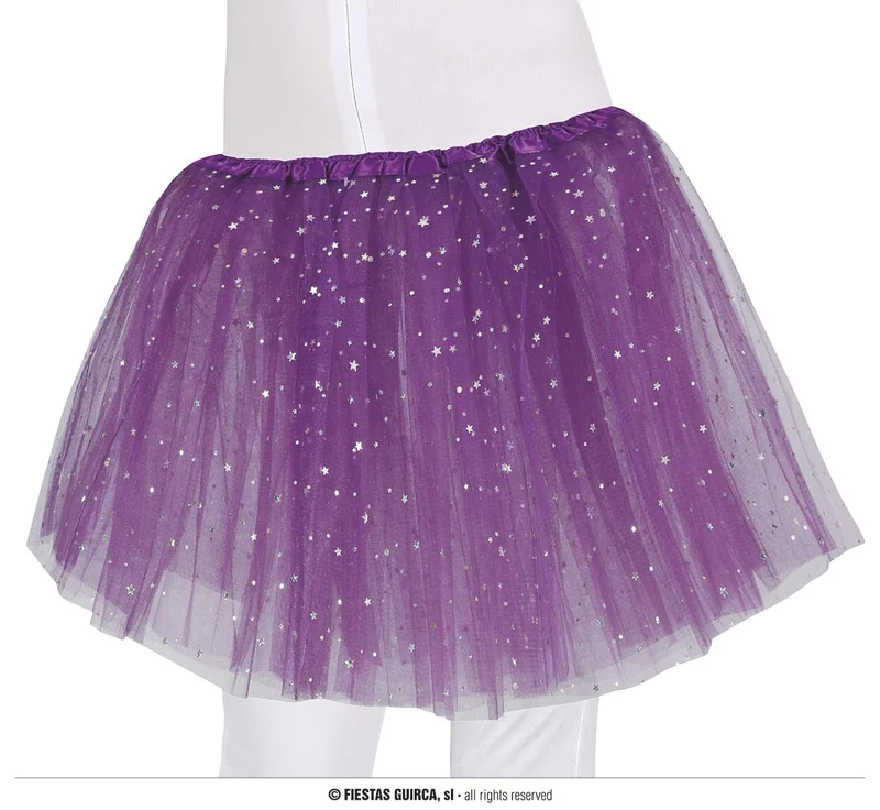 Tutu Paars Met Zilveren Sterren Kind