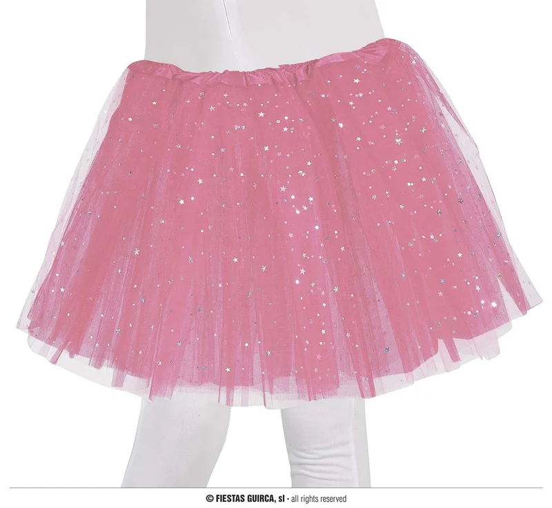 Tutu Roze Met Zilveren Sterren Kind