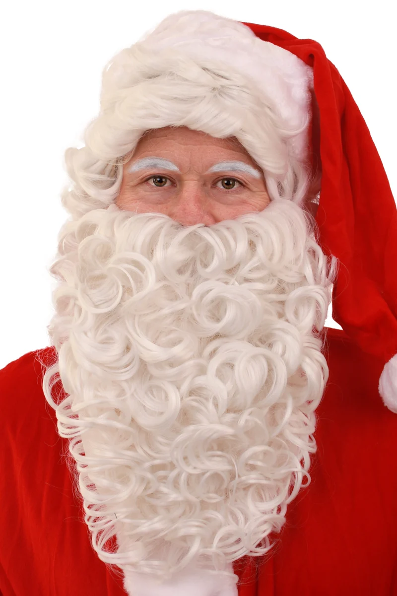 Pruik en baard kerstman Ho Ho
