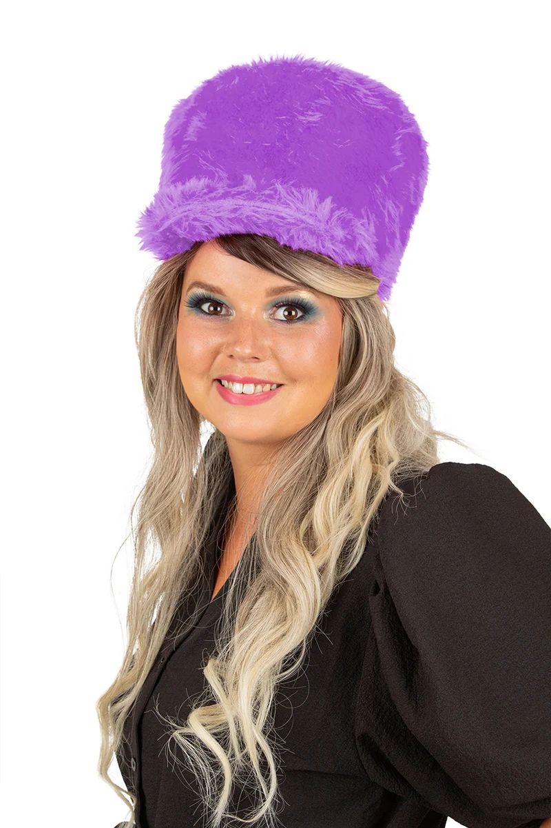 Fanfarehoed pluche paars