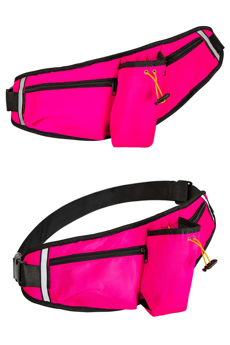 Heuptas roze met flessenhouder