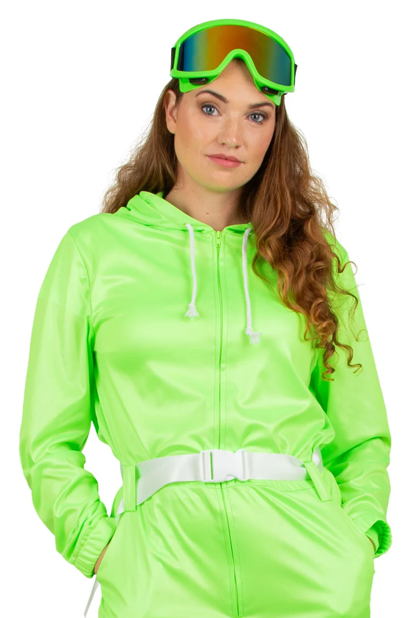 Ski bril neon groen