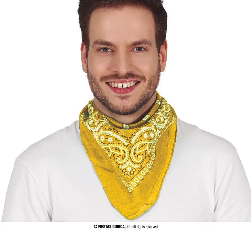 Sjaaltje Geel Zakdoek Denim