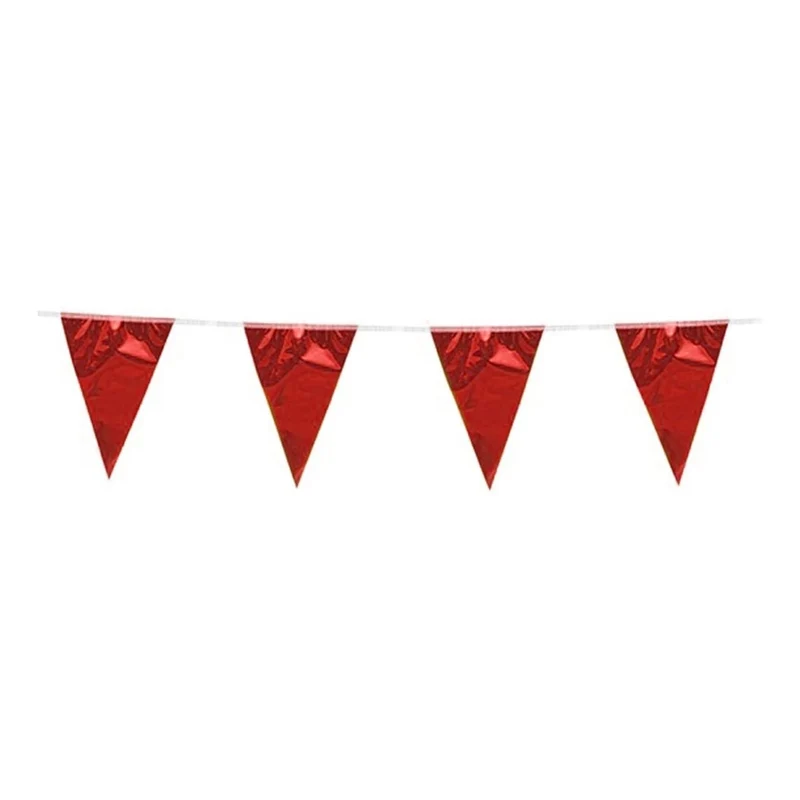 Vlaggenlijn 10 meter Metallic rood