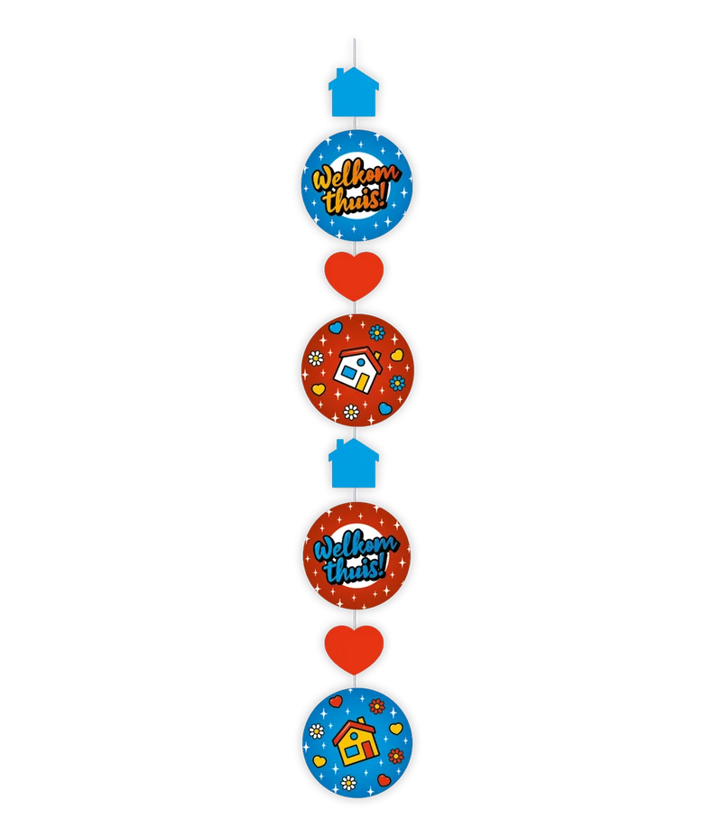 Hangdecoratie Welkom Thuis Cartoon (1,2m)