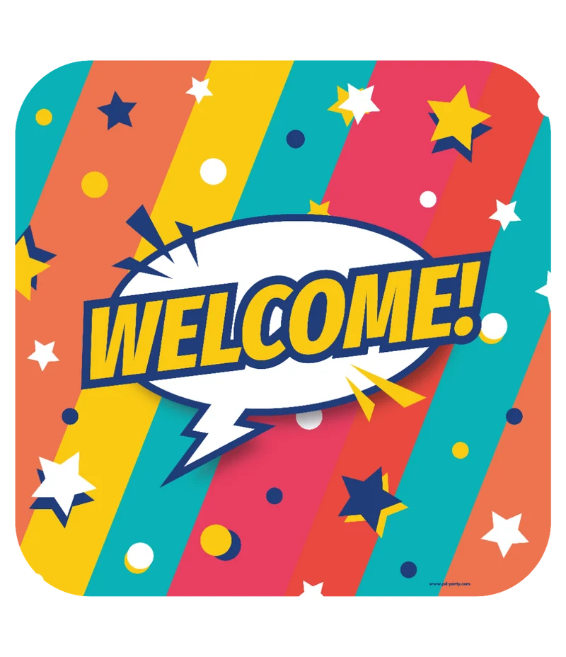 Huldeschild 'Welcome' Rainbow
