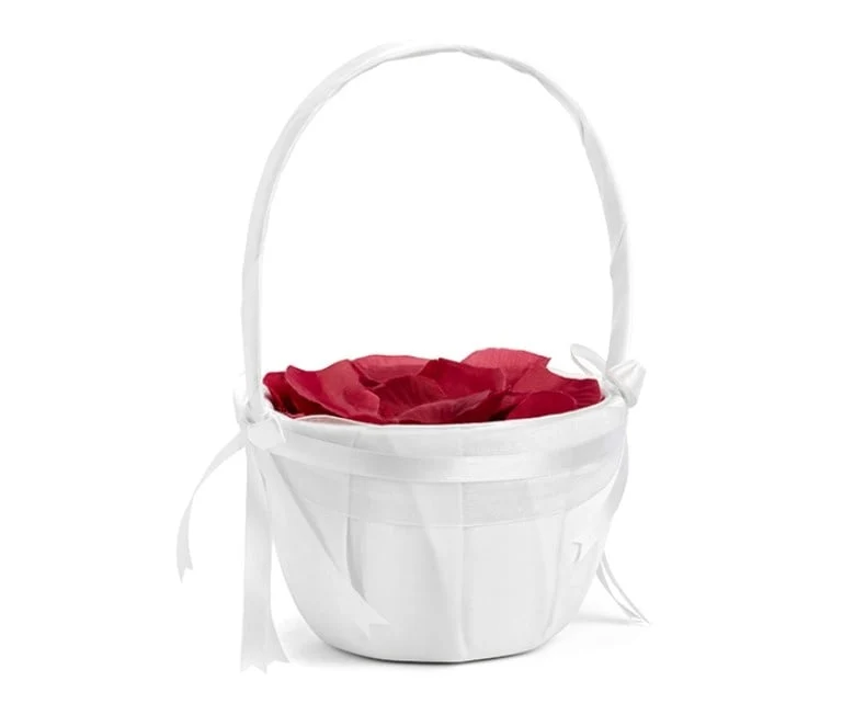 Bruiloft mandje wit 26cm