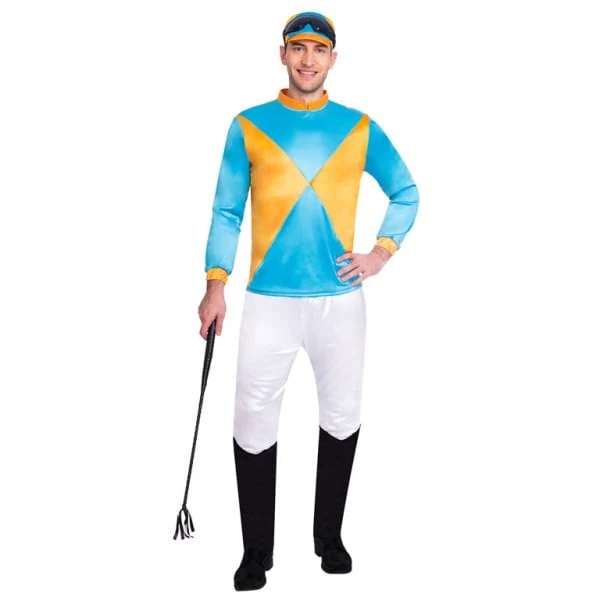 Jockey Kostuum Lester Blauw/Geel