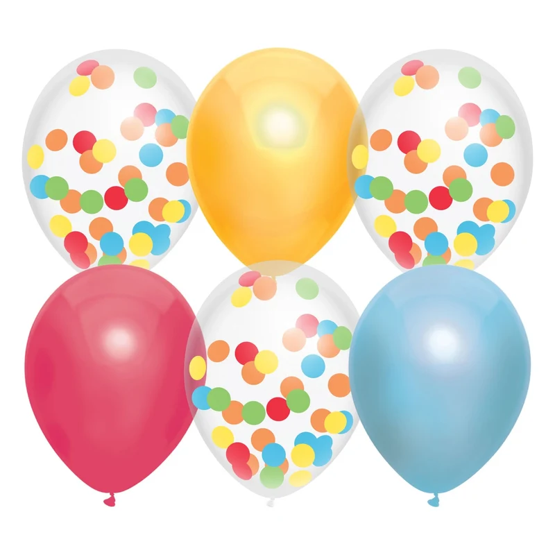 Ballonnen mix "Over the Rainbow" 30cm 6st