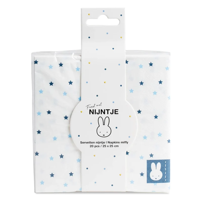 Servetten Nijntje baby Blauw 25x25cm 20st